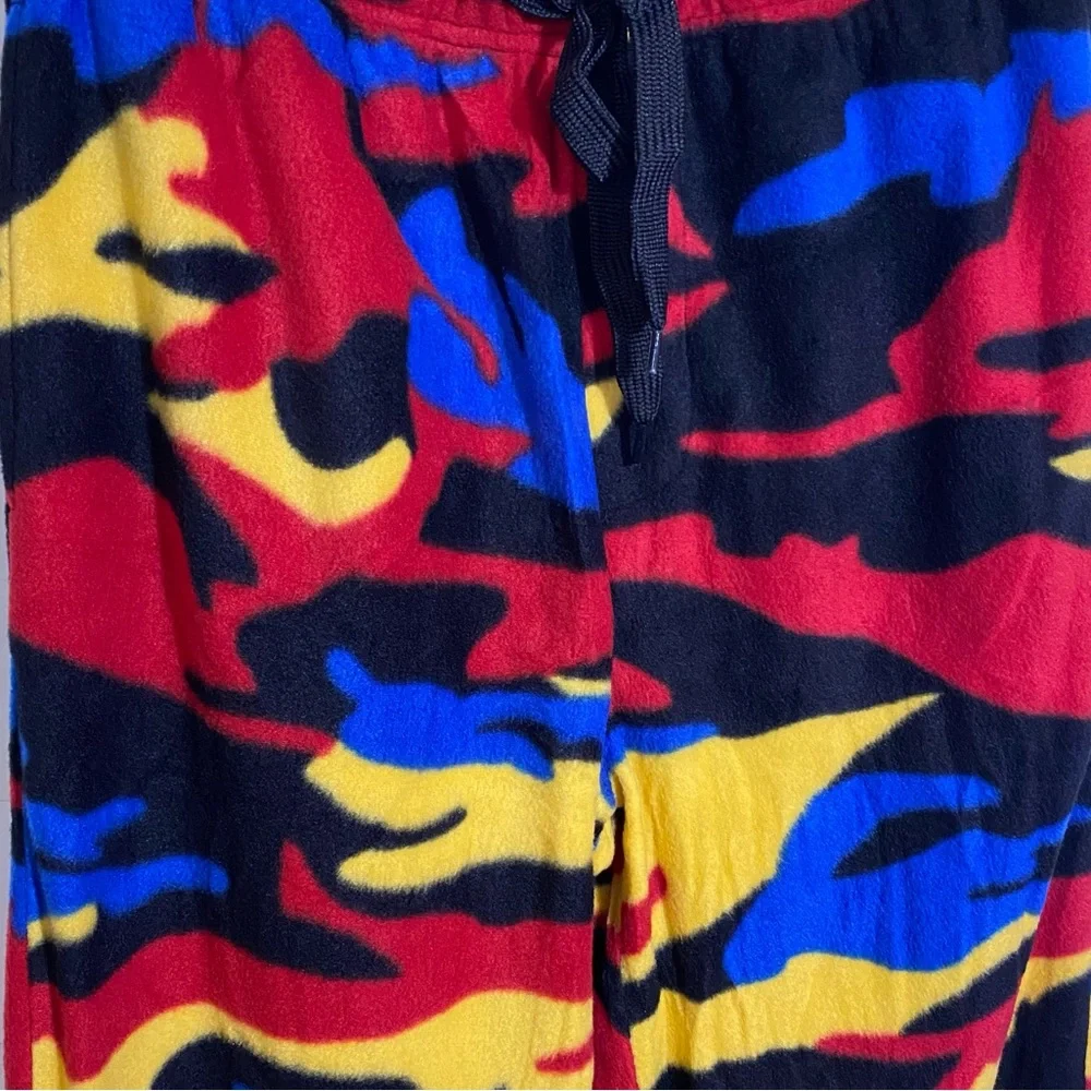 True Religion Fleece Lounge Pants Multicolor Camouflage Pockets Men’s Size Small